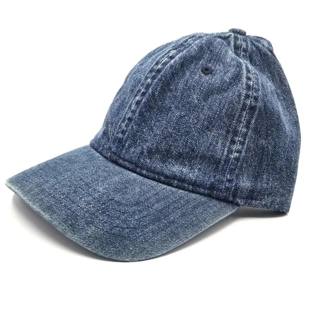 Cotton Baseball Cap Ball Dad Hat Adjustable Denim Jean Men's Women's 2026